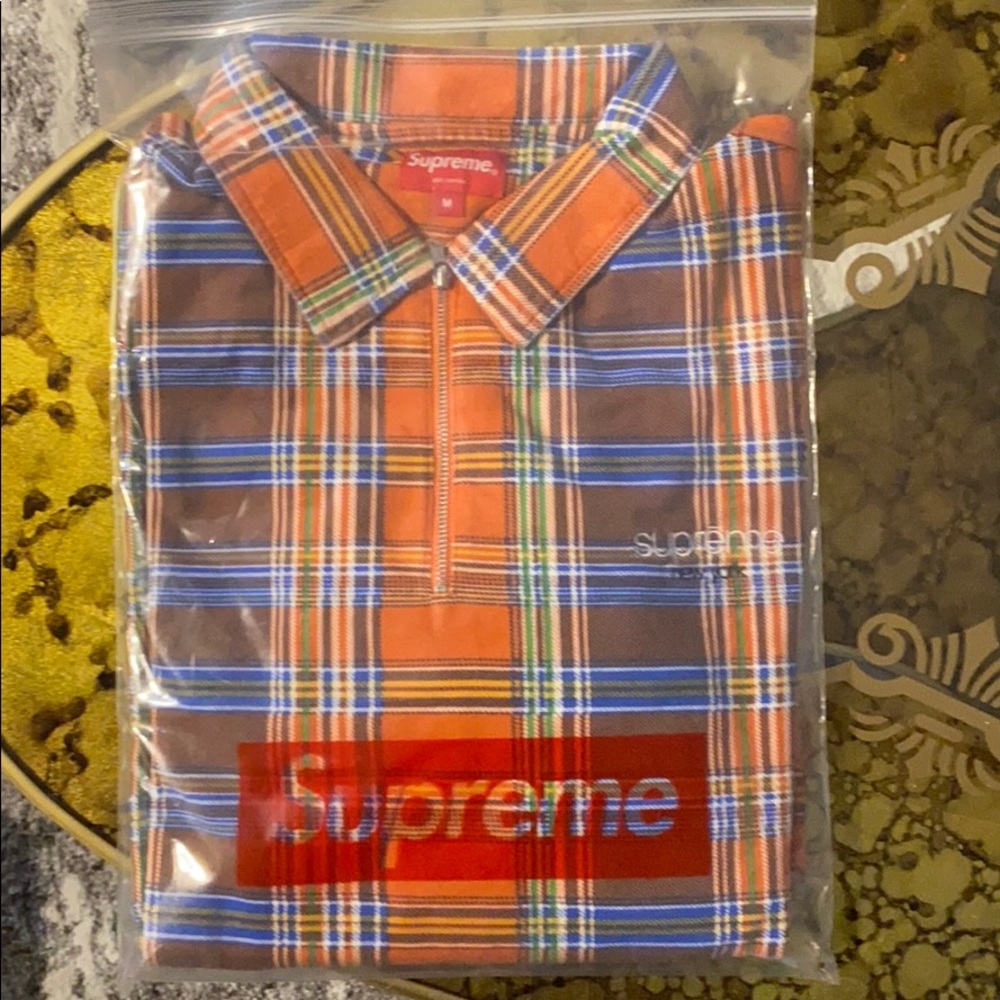 Supreme Plaid Zip Up L/S.